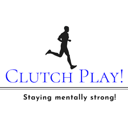 Clutch play logo man running